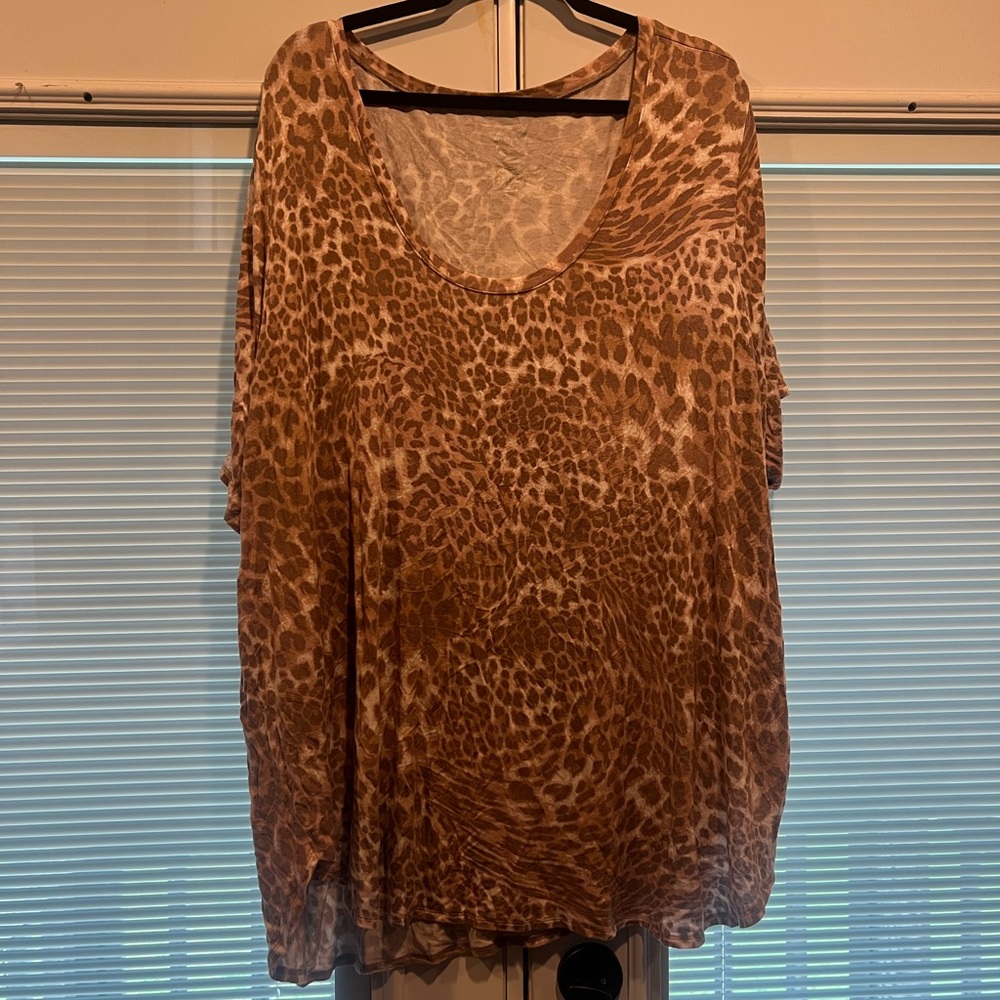 Leopard Print Brown Women's Top